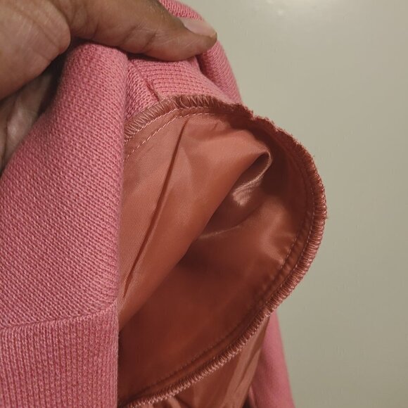 Spiegel | Women's Vintage Two Piece Pink Skirt Suit Set (Size 10) - Picture 5 of 16